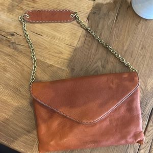 J Crew Leather handbag with tags and original dust jacket